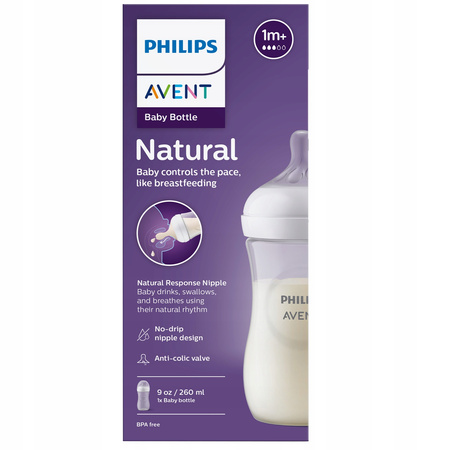 BUTELKA PHILIPS AVENT NATURAL ANTYKOLKOWA 260 ML