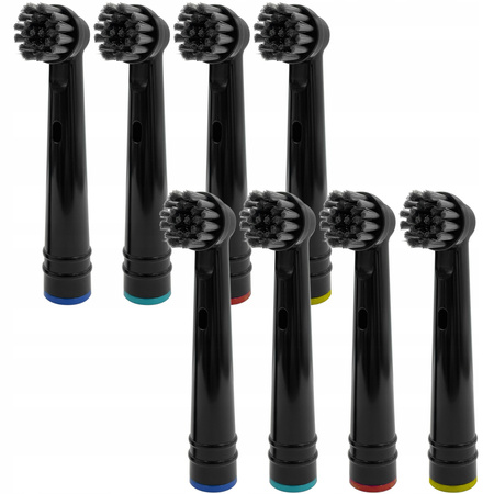 8x Końcówka zamienna Precision EB17-P czarne z w/a DailyClean + Osłonka na końcówkę