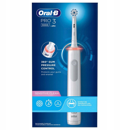 Szczoteczka Oral-B Pro 3 3000 Sensitive Clean Biała