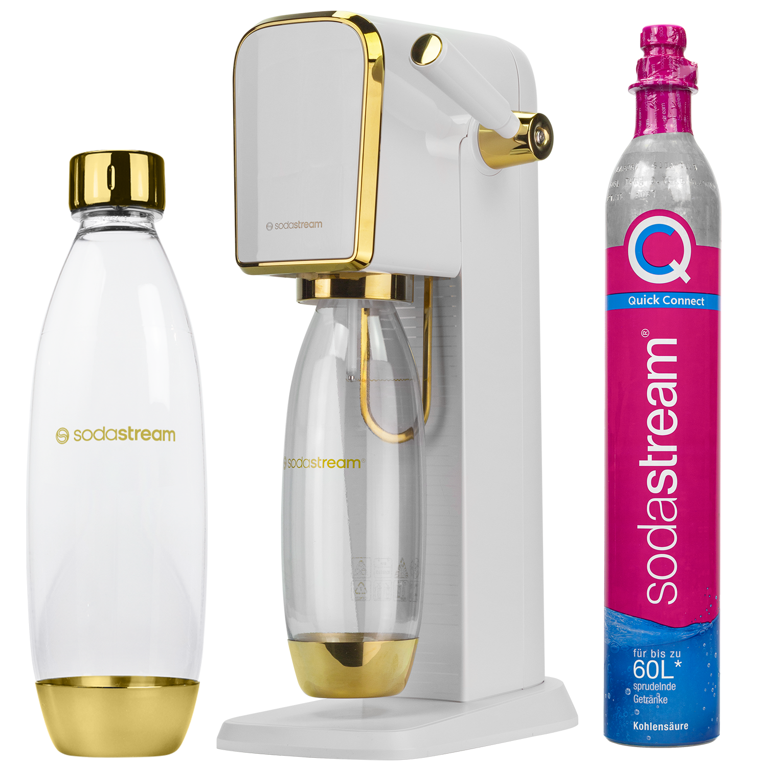 Saturator SodaStream Art White/Gold jedna butelka - okazon.pl