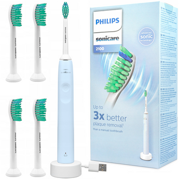 Szczoteczka Philips HX3651/12 niebieska + 4 org. Philips Proresult