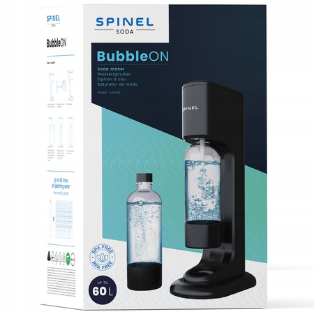 SATURATOR SPINEL SODA BUBBLEON CZARNY BUTELKI 1L