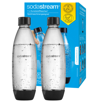 Butelki SodaStream 1L Fuse Dwupak Czarne