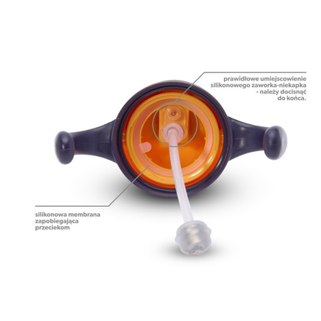 AKUKU BIDON ZE SŁOMKĄ Z ODWAŻNIKIEM / CZERWONY