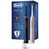 Szczoteczka Oral-B Pro 3 3900N Czarna+Różowa Dwupak  + precision w/a + 3d white zam