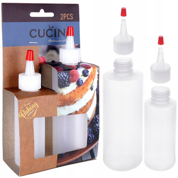 BUTELKA DO DEKORACJI CIAST DOZOWNIK DO SOSÓW 2 SZT