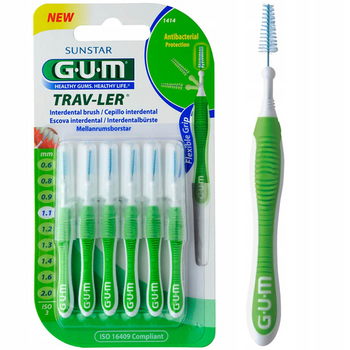 SUNSTAR GUM TRAV-LER 1,1 mm 1 szt. zielone (stożek)
