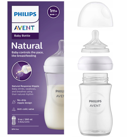 BUTELKA PHILIPS AVENT NATURAL ANTYKOLKOWA 260 ML