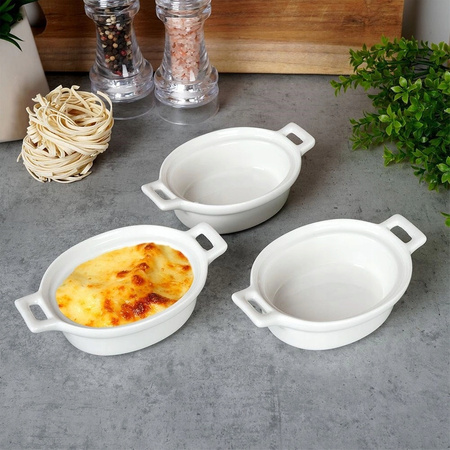 Miseczki do zapiekania  120ml 3szt (owalne)