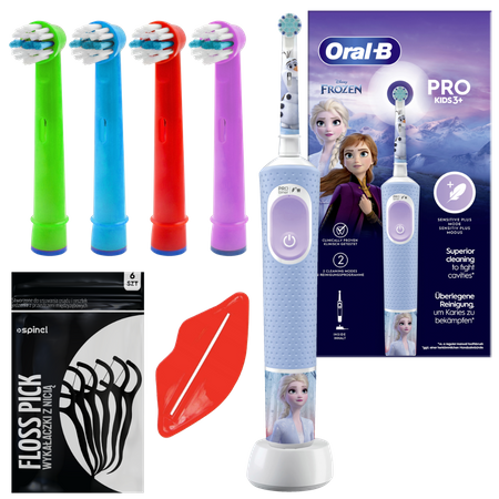 SZCZOTECZKA DO ZĘBÓW ORAL-B VITALITY PRO 103 FROZEN Kids + DODATKI