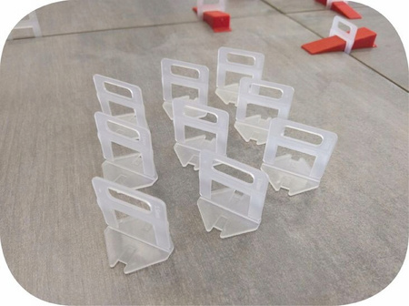 Klips do poziomowania płytek 1.0 mm (zestaw po 100 sztuk)