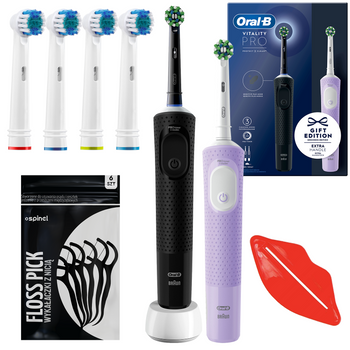 Oral-B Vitality Pro D103 Duo Black/Lilac Violet + 4 zam. precision