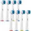 8x KOŃCÓWKI DO SZCZOTECZKI ORAL-B PRECISION CLEAN PODSTAWKA Z KLAPKĄ ZESTAW