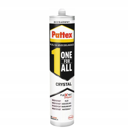 6x KLEJ MONTAŻOWY PATTEX ONE FOR ALL CRYSTAL GLUE