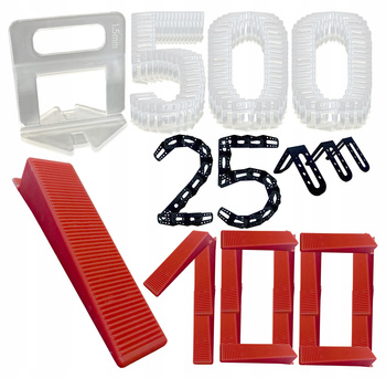 KOMPLETNY ZESTAW DO POZIOMOWANIA PŁYTEK