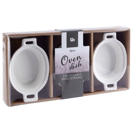 Miseczki do zapiekania  120ml 3szt (owalne)