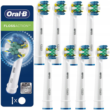 8X ORYGINALNE KOŃCÓWKI DO SZCZOTECZKI ELEKTRYCZNEJ ORAL-B FLOSS ACTION