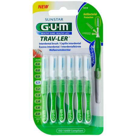 SUNSTAR GUM TRAV-LER 1,1 mm 1 szt. zielone (stożek)