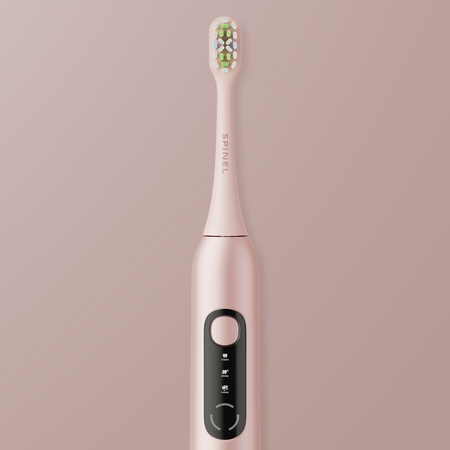 Szczoteczka SpinelCare SmileOn Pink + 4 końcówki SpinelCare białe