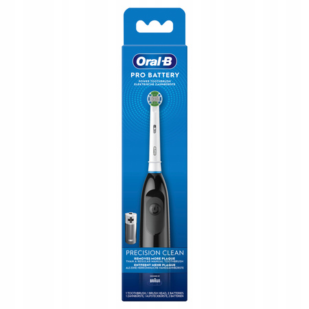 Szczoteczka Oral-B Adult Czarna na baterie+ 4 kon. zam. precision + etui czarne