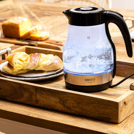 Czajnik szklany 1,7L CAMRY KETTLE 1300