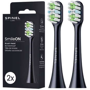 Końcówki do szczoteczki Spinel Care SmileON Czarne 2 sztuki