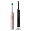 Szczoteczka Oral-B Pro 3 3900N Czarna+Różowa Dwupak  + precision w/a + 3d white zam