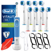 Zestaw Oral-B Vitality 100 Niebieska + zam. Precision x8 + osłonka