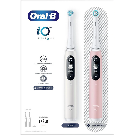 Dwupak Oral-B iO Series 6 White + Pink