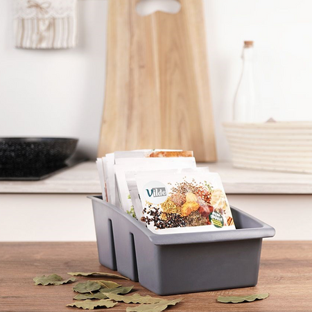 Organizer na torebki z przyprawami (szary)