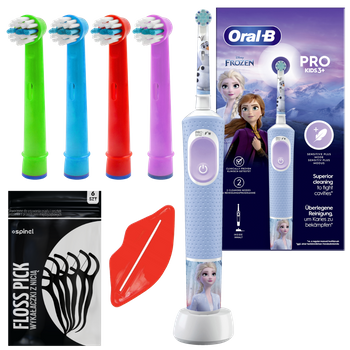 SZCZOTECZKA DO ZĘBÓW ORAL-B VITALITY PRO 103 FROZEN Kids + DODATKI