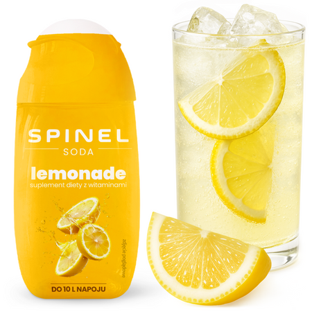 3x Syrop Spinel Soda z witaminami brzoskwinia lemoniada wiśnia 65ml