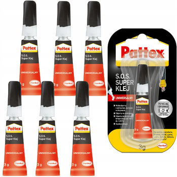 6x PATTEX S.O.S. KLEJ UNIWERSALNY BŁYSKAWICZNY