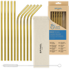 Metalowe słomki SpinelSoda x10 Gold