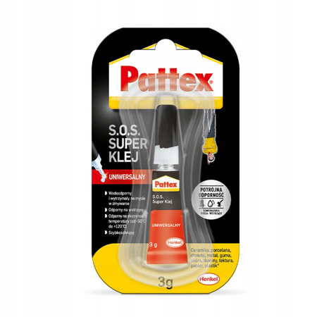 6x PATTEX S.O.S. KLEJ UNIWERSALNY BŁYSKAWICZNY