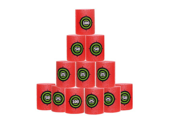 ZESTAW 12 BECZEK CELI DLA WYRZUTNI NERF