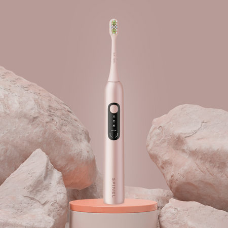 Szczoteczka SpinelCare SmileOn Pink + 2 końcówki SpinelCare czarne