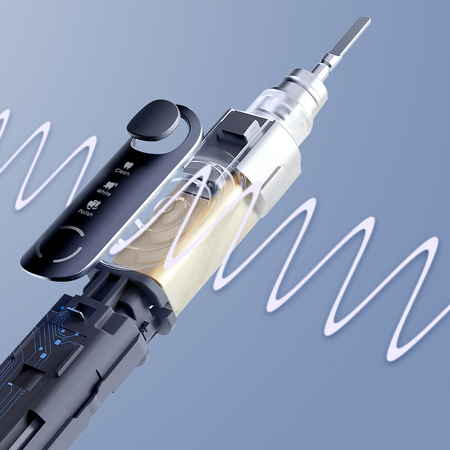 Szczoteczka SpinelCare SmileOn Blue + Końcówki do szczoteczki Spinel Care SmileON Czarne 2 sztuki