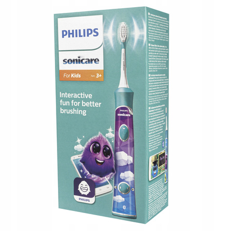 Szczoteczka Soniczna Philips for Kids Hx6322 + Wykałaczki + Wyciskacz
