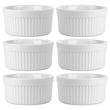Miseczki żaroodporne do zapiekania 260ml 6szt. WHITE