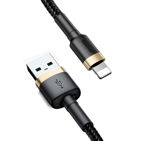 BASEUS Mocny kabel USB - Lightning do iPhone 6 7 8 X 2.4A CALKLF-BV1