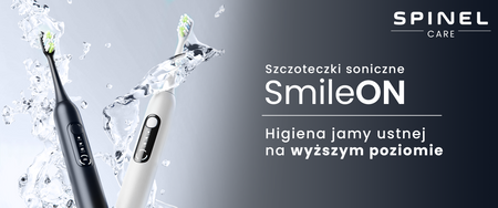 Szczoteczka SpinelCare SmileOn PRO Black + 2 czarne końcówki