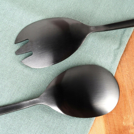 Stalowe łyżki do sałatek 23,5cm 2szt