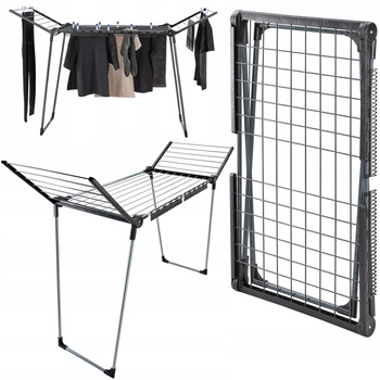 SUSZARKA NA PRANIE PEGASUS 150 SOLID BLACK LEIFHEIT ROZKŁADANA