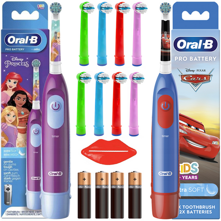 Szczoteczka Braun Oral-B Advanced Auta + Księżniczki + 8 końcówek