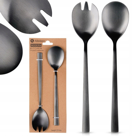 Stalowe łyżki do sałatek 23,5cm 2szt