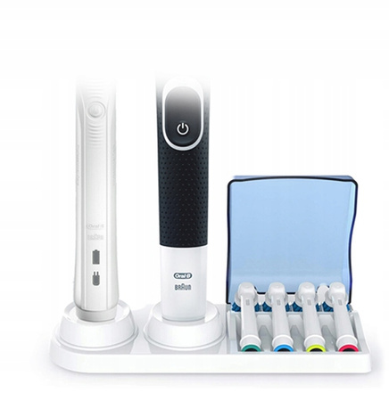 Oral-B Vitality 100 Niebieska + 4 zam. prec. + etui niebieskie + osłonka + podstawka z klapką