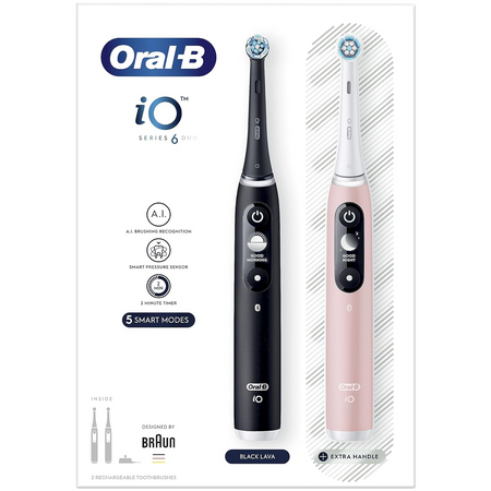 Dwupak Oral-B iO Series 6 Black Lava + Pink Sand
