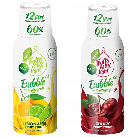 SYROPY FRUTTAMAX CYTRYNA LIMONKA LIGHT WIŚNIA 12 L