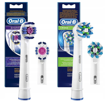 2x 100% ORYGINALNA KOŃCÓWKA ORAL-B 3D, CROSS